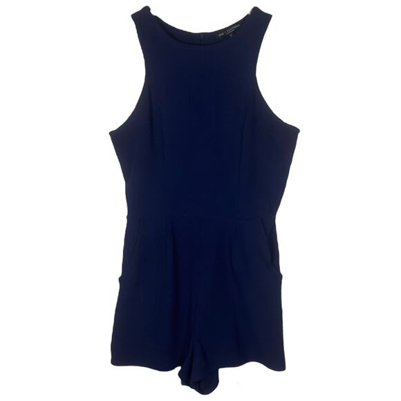 One Clothing Romper Sleeveless Tank Shorts Pockets Blue Womens S NWOT - Picture 1 of 9